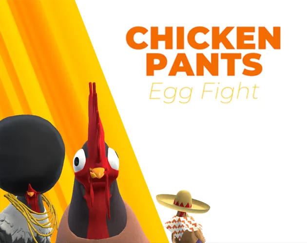 Chicken Pants: Egg Fight cover: three cartoon chickens in hats squaring off
